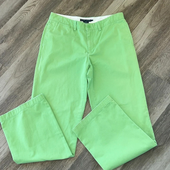 Lime Green Fun AF Ralph Lauren Women’s Straight Leg Chinos | Pants Size 8 - Picture 8 of 10